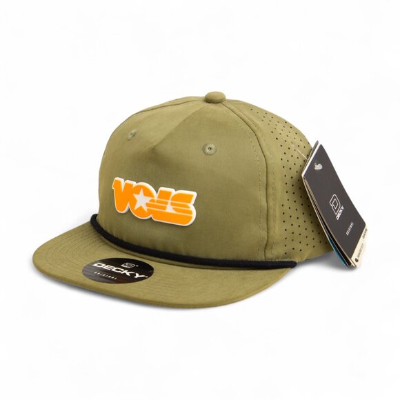 Tennessee Volunteers Retro VOLS Star Orange 3D Perforated Rope Hat- Loden/ Black